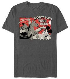 Men's Big & Tall Mickey And Headless Horseman Tee by Disney in Charcoal Heather (Size 4XL)