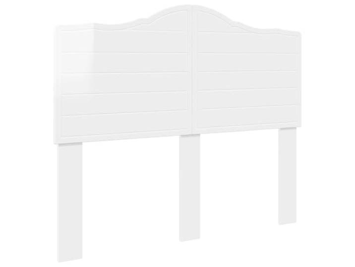 HGLADYU Kopfteil für Bett 135 cm weiß, Kopfteil glänzend weiß 135 cm Holzwerkstoff, modernes glänzend