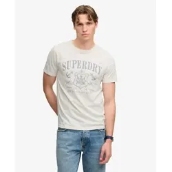 Superdry für Herren. M1012434A Beigefarbenes Mercantile-T-Shirt (L), Lässig, Baumwolle, Kurzarm