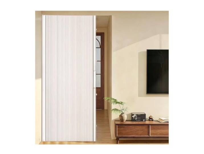 Raumteiler Falttür, Montage Ohne Bohren, Wärmedämmung Wärmedämmung, Lichtschutz, Magnetverschluss, Platzsparend, Mietwohnung(Style1,240x240cm)