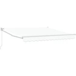 vidaXL Manuelle Einziehbare Markise Weiß 300x250 cm