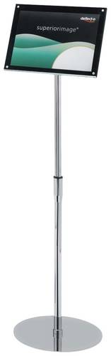 Deflecto 790645 Prospekthalter, Bodenaufsteller Silber, Schwarz DIN A3 Anzahl der Fächer 1 1 St. (B x H x T) 340 x 1280 x 300mm