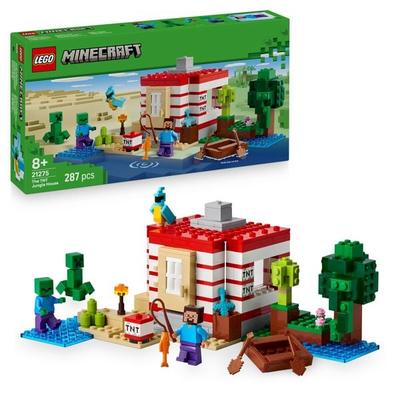 LEGO Minecraft 21275 Das TNT-Dschungelhaus, Kinder Spielzeug ab 8