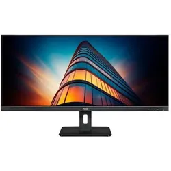 AOC U34E2M (3440 x 1440 Pixel, 34"), Monitor, Schwarz