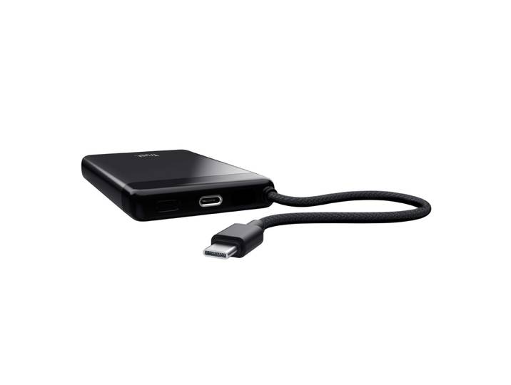Trust Fiera 10.000 mAh Powerbank met geïntegreerde kabel Powerbank Zwart