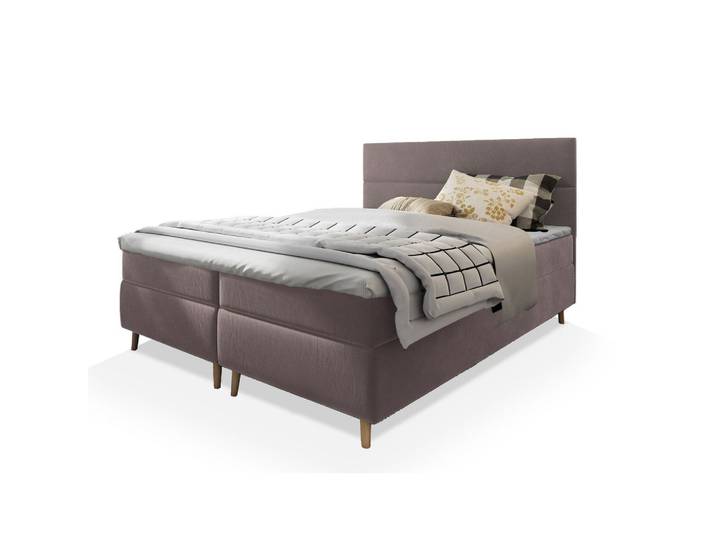 BOXBETT SANTA 180x200 cm mit Matratze und Topper - Rosa
