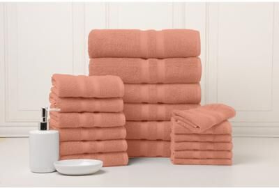 Bibb Home 18 Piece Egyptian Cotton Towel Set