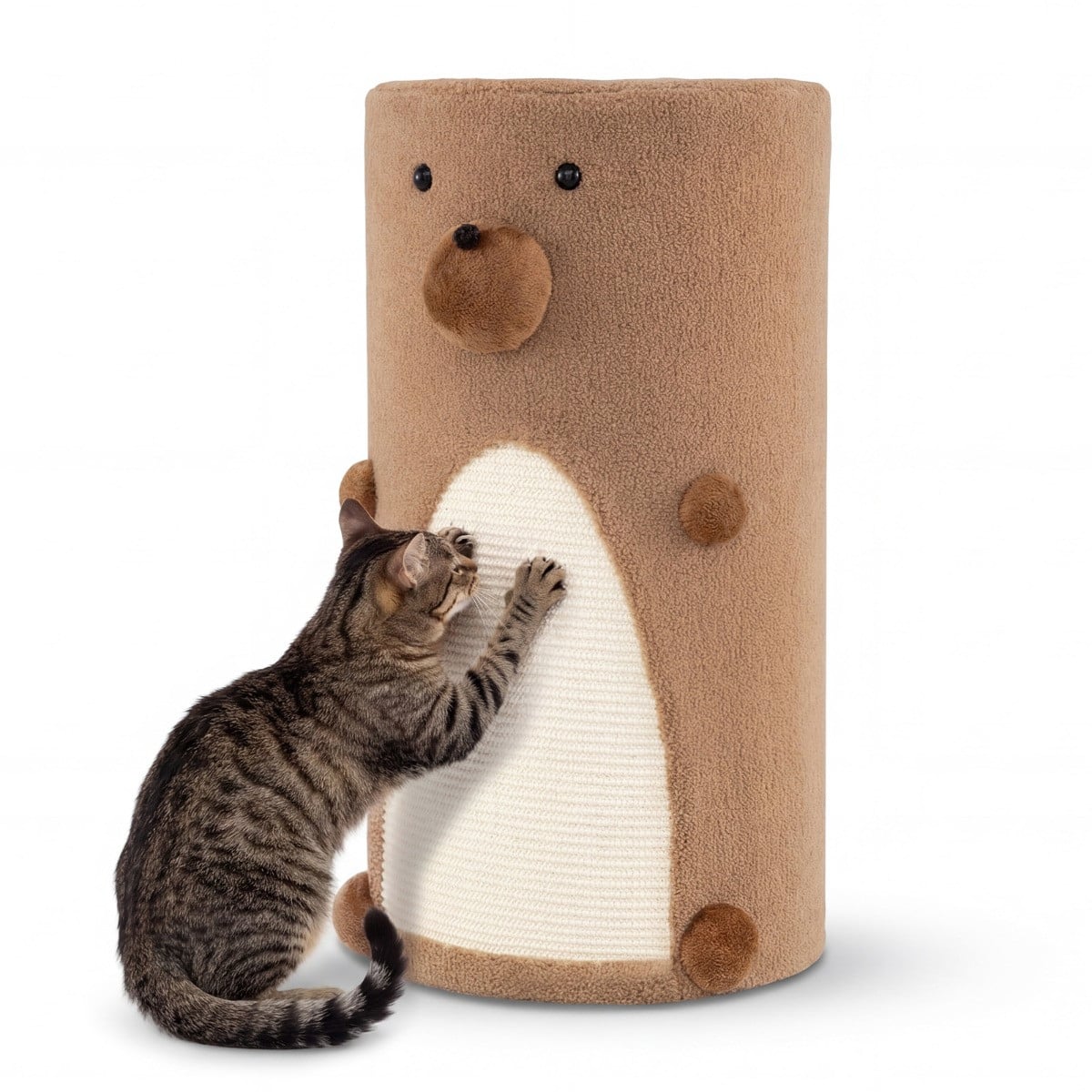 Costway Kattenappartement voor binnen met twee verdiepingen, sisal-krabmat en overdekt bed