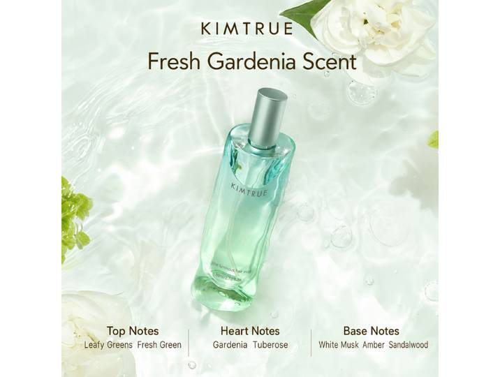 KIMTRUE Spray capillaire léger et éclatant (parfum fleur de gardénia) 80 ml Spray capillaire au gardénia
