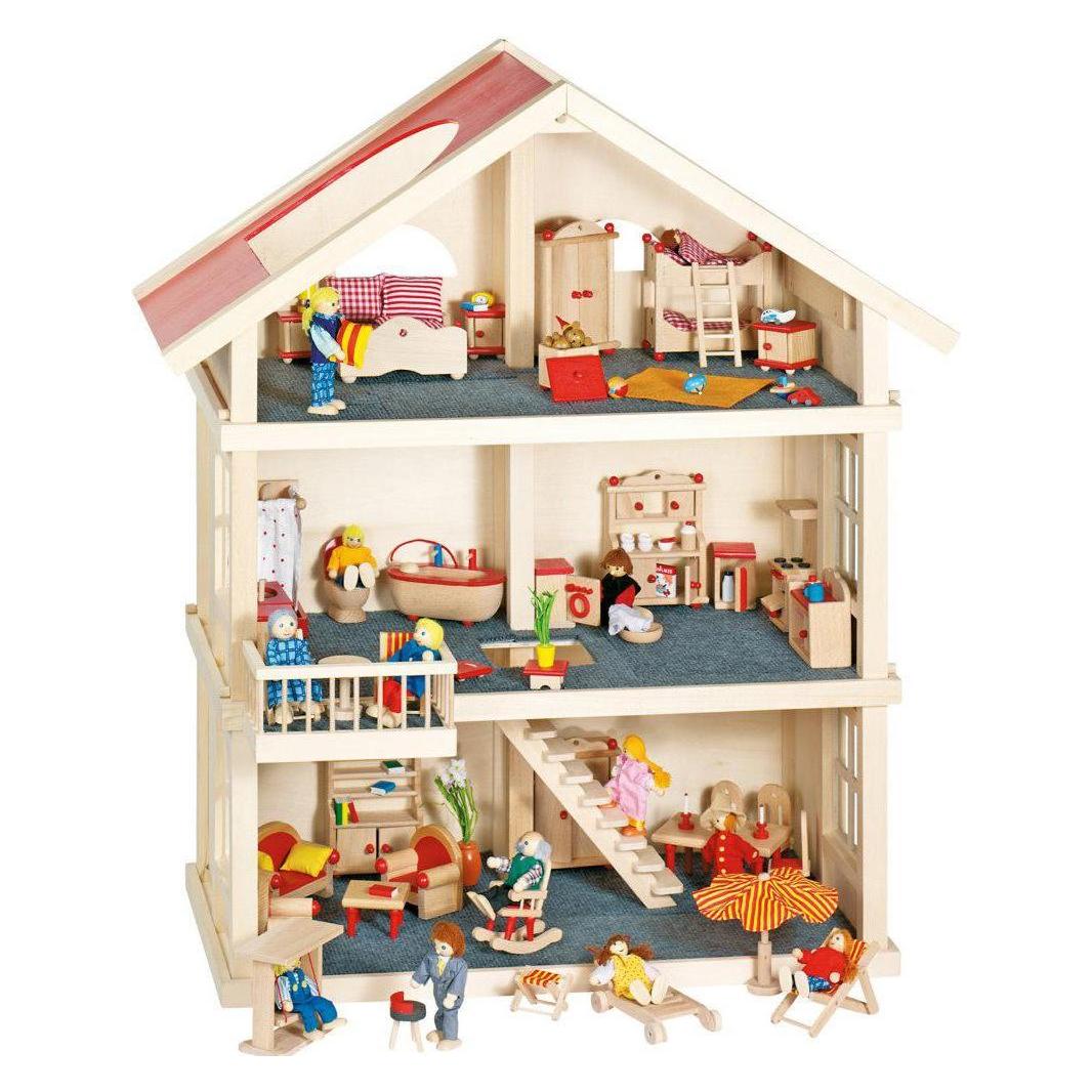 Goki Hölzerne Puppe Haus XL (51957)