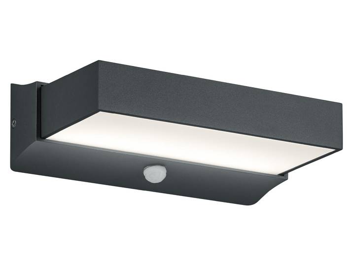 Applique murale d'extérieur à LED avec détecteur de mouvement\, lampe d'extérieur anthracite\, largeur 23cm