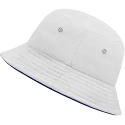 Kinder Fischerhut "MB013" Fisherman Piping Hat - white/navy