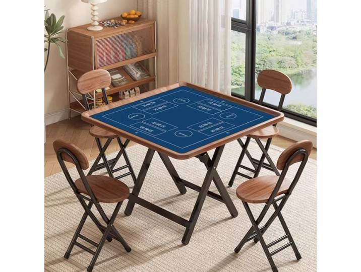 Table pliante carrée spéciale pour échecs et mahjong, table portable, antidérapante, réduction du bruit, table de divertissement multifonctionnelle