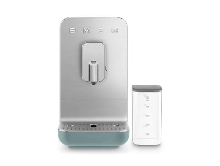 Smeg, Automatische Espressomaschine BCC13EGMEU, Milchsystem, Integrierte Kaffeemühle, Thermoblock-System, 1,4 L, Herausnehmbare Tropfschublade, Kompakte Größe, 1350W, Smaragd