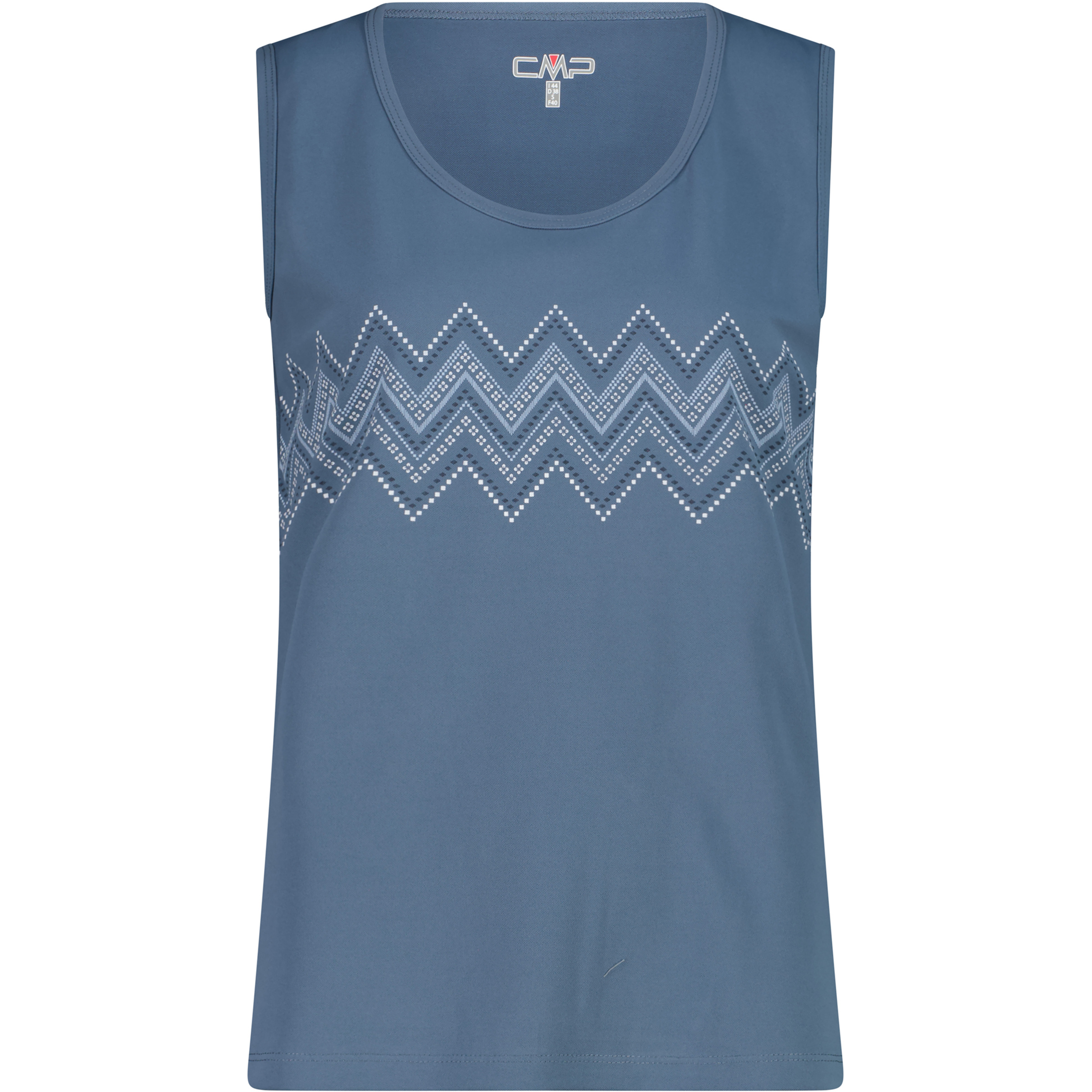 CMP Print Damen Tanktops blau Größe L Trekking Geruchsneutralisierend