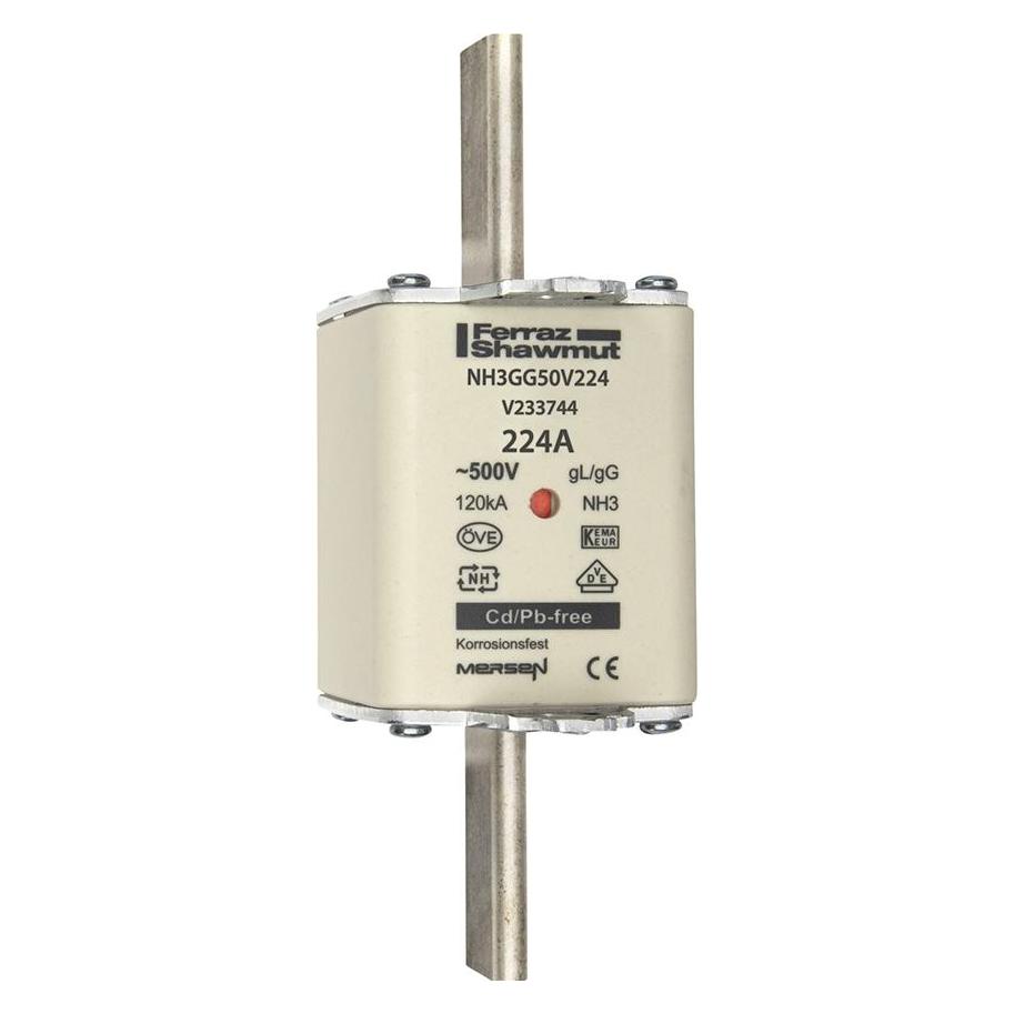 Lindner 1B373.000000 NH3 224A gG 500V NH-Sicherung sfü spannungsführend (224 A) (V233744)