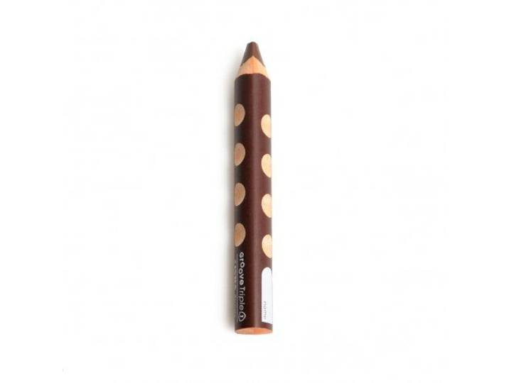 Kleurpotlood 3 in 1, ergonomische grip, bruin