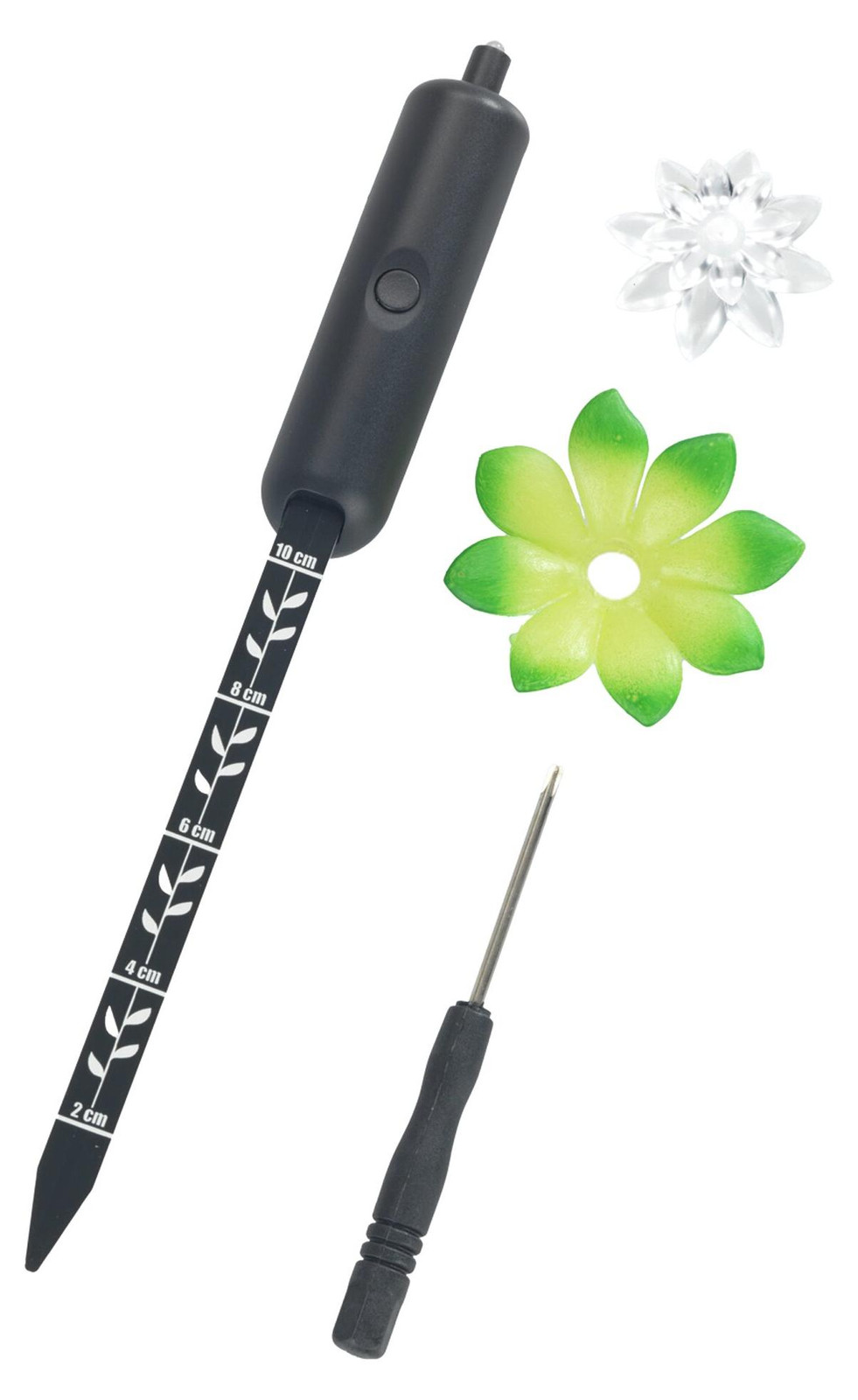 Maximex LED-vochtsensor Wenko voor kamerplanten, vochtmeter en waterindicator, Diameter: 5 cm, Hoogte: 19 cm