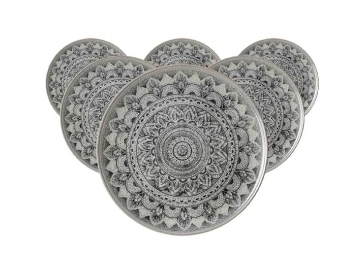 Ritzenhoff & Breker Rimini Platzteller 6er Set, 32 cm, Runde Servierteller mit leichtem Relief, Geschirr mit mediterranem Flair, Spülmaschinenfest, Steinzeug, Mandala Stone
