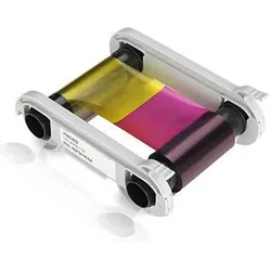 Evolis, Beschriftungsband, YMCKO-Band (Gelb, Schwarz, Blau, Gelb, Rosa, Schwarz, Transparent)