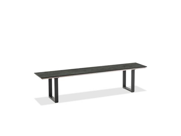 Niehoff Garden Gartenbank, Graphitfarben, Metall, 160x46x40 cm, Gartenmöbel, Gartenbank