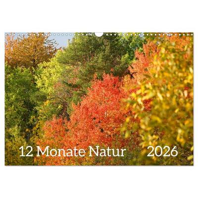 12 Monate Natur (Wandkalender 2026 DIN A3 quer), CALVENDO Monatskalender