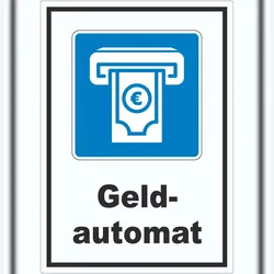HB-Druck Geldautomat Aufkleber A4 (210x297mm)