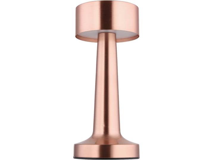 GLOBO LIGHTING LED Tischleuchte ANGELIKA - Akkutischleuchte , rosa (kupferfarben matt), 1, 1 Stk., Leuchten, Design Tischleuchte, Akku, modern, Akkulampe, CCT, LED Tischleuchte