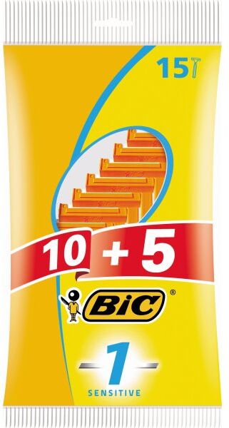 Bic 1 Sensitive Engangsskraber, 15 Skrabere
