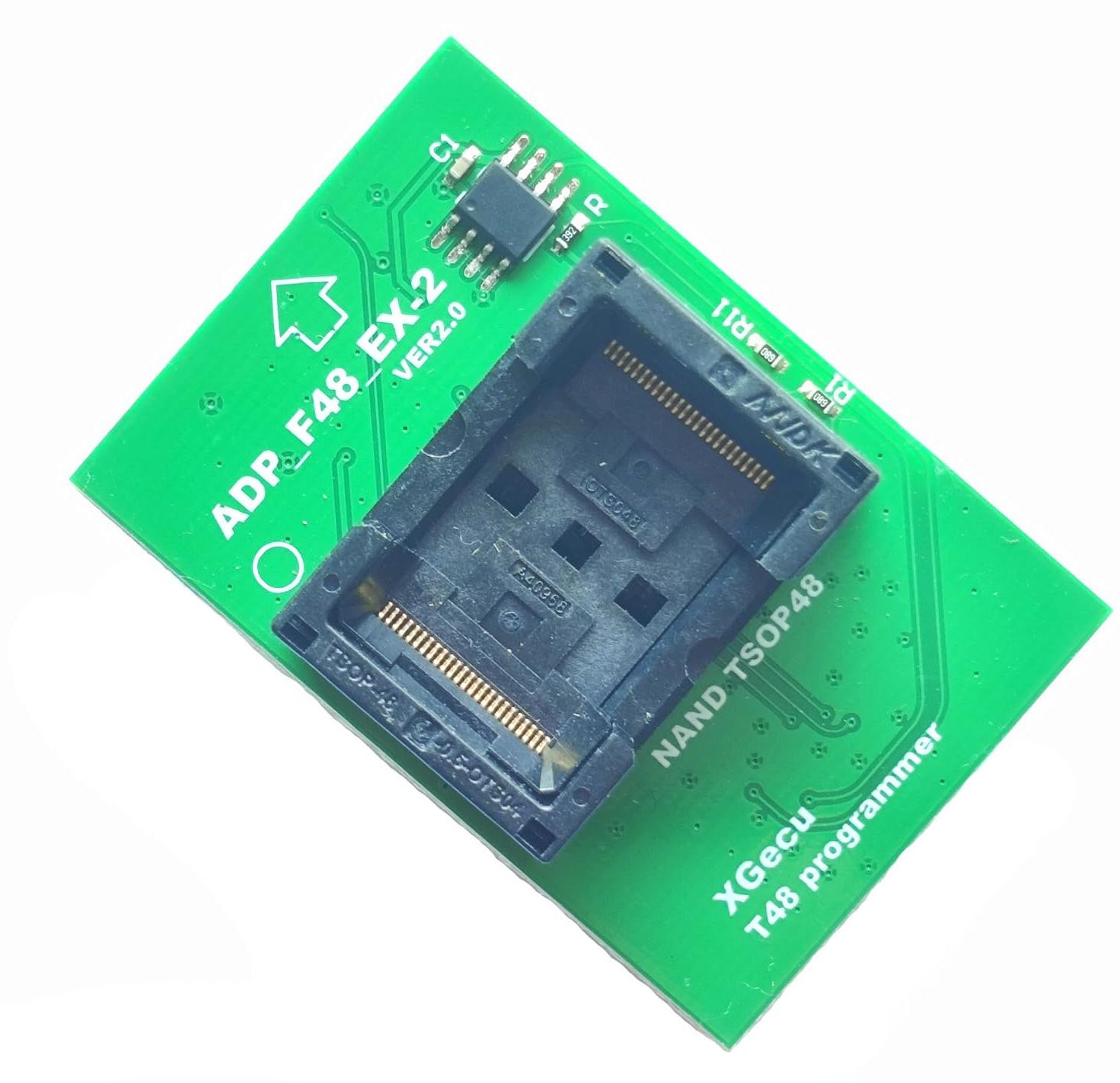 Dripio TSOP48-2 NAND Flash-adapter voor de T48 programmeur, groen