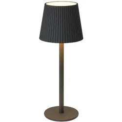 WellHome - Wiederaufladbare graue LED-Tischlampe mit 32 warmweißen Lichtern und 4 Helligkeitsstufen Ø10,5x36,2cm
