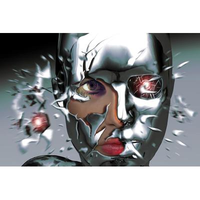 Fototapete PAPERMOON "Roboter Frau", bunt, B:3m L:2,23m, Vlies, Tapeten
