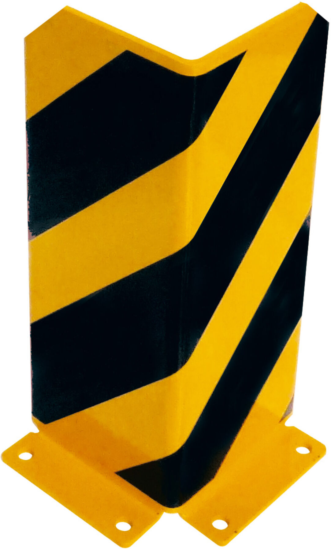 Schake Anfahrschutzwinkel, standard Stahlblech 5mm, gelb, beschichtet, + schwarzen Streifen, Schenkellänge 160mm, Höhe 200mm (477_84B)
