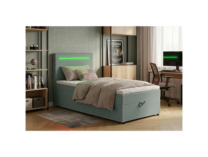 Mid.you Boxbett, Mintgrün, Kunststoff, 100x200 cm, Bettkasten, gepolstertes Kopfteil, Beleuchtung, Stoffauswahl, Kinderzimmer & Jugendzimmer, Jugendmöbel, Jugendbetten