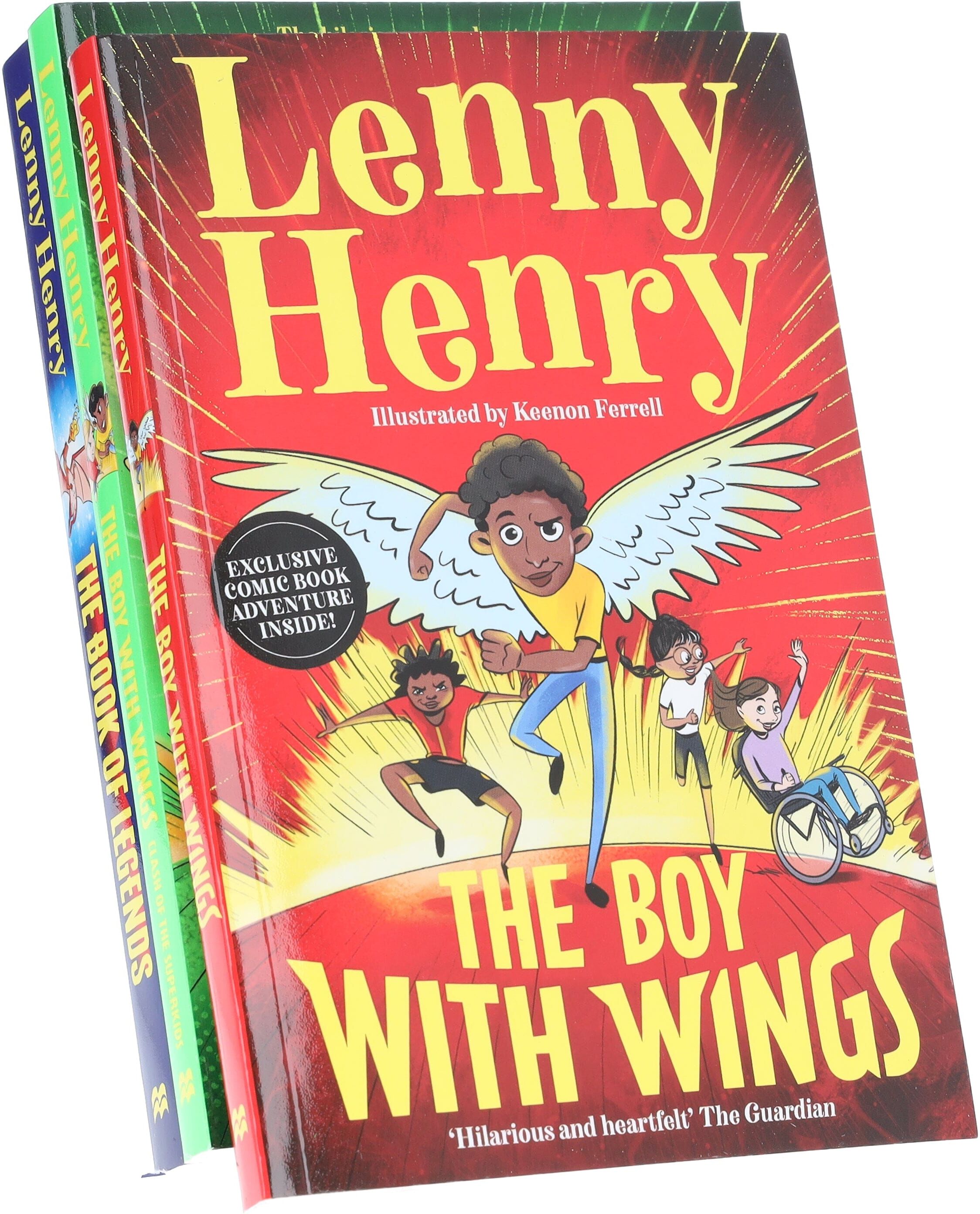 The Boy With Wings Series by Lenny Henry 3 Books Collection Set - Ages 8+ - Paperback Pan Macmillan