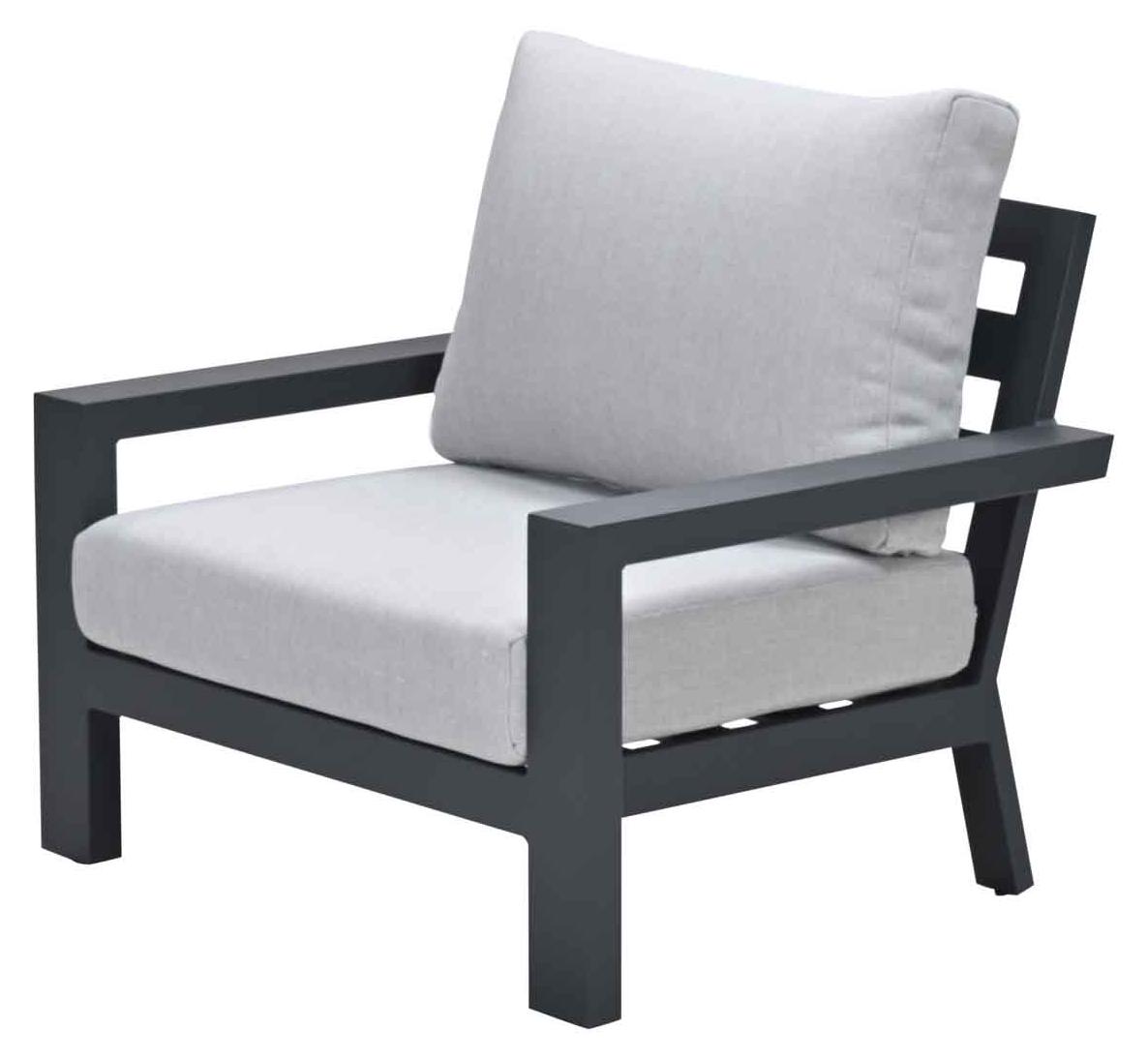 Garden Impressions Geneva Lounge Sessel - carbon black - valley sand