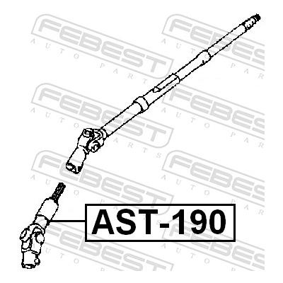 FEBEST Lenkwelle AST-190 für TOYOTA