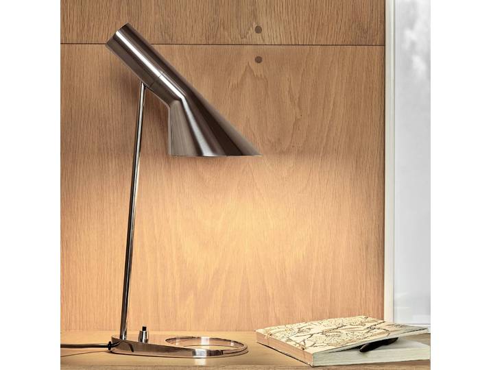 Louis Poulsen Designer Tischlampe AJ, alu / grau / zink, für Wohn- / Esszimmer, Metall, Design, Tischlampe