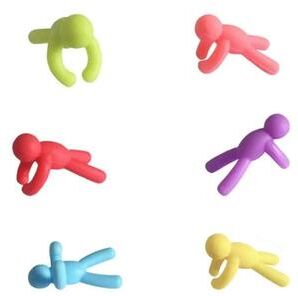 Uplift Essentials Creative Drink Markers Small Man Silicone Wine Glass Tags High Yield Party Interaction Hub style 6