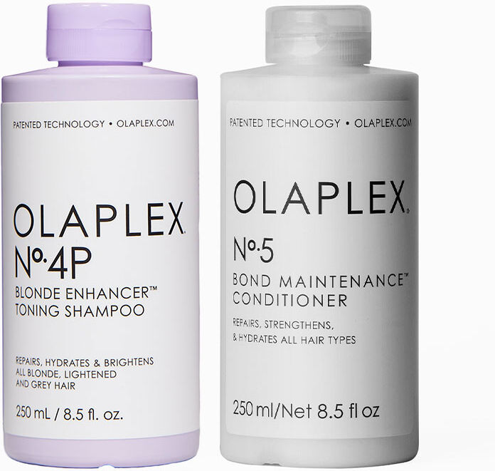 Olaplex No.4P Blonde Enhancer Toning Shampoo 250ml and No. 5 Bond Main