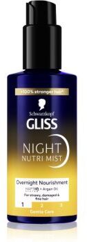 Schwarzkopf Gliss Oil Nutritive spray capilar para a noite Night Nutri Mist 100 ml. Gliss Oil Nutritive