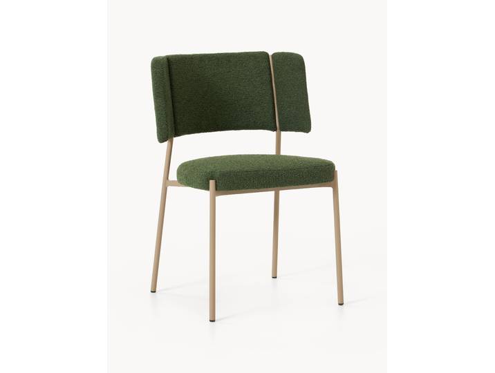 Chaises rembourrées en bouclette Samantha, lot de 2