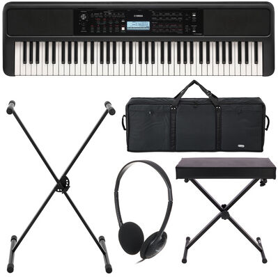 Yamaha PSR-EW320 Deluxe Bundle Schwarz