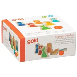 Goki Kegelspiel Wilde Tiere (Deutsch, Englisch, Französisch, Italienisch)