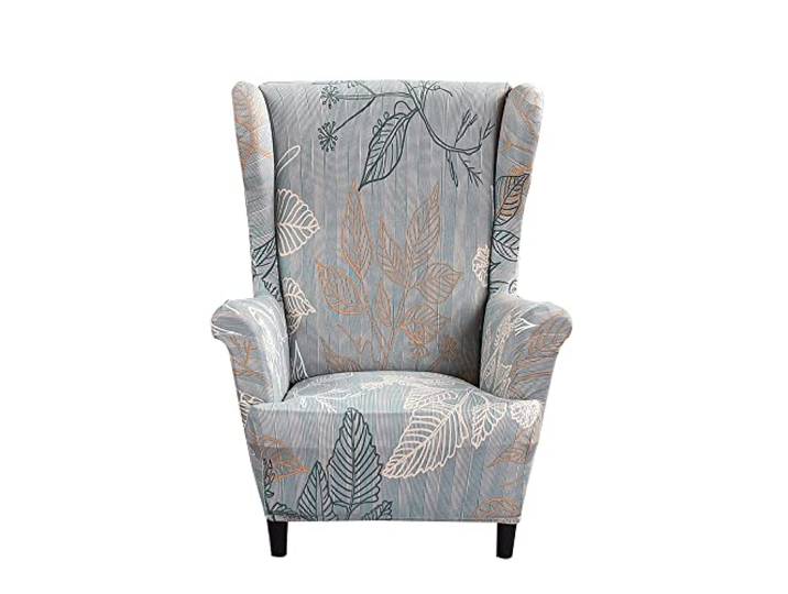 Highdi Enfant Housse de Fauteuil à Oreilles Extensible Couverture de Fauteuil\, Imprimé Mode Strandmon Housse de Fauteuil Antidérapante\, pour Salon\, Hôtel\, Chambre (Feuilles d'automne)