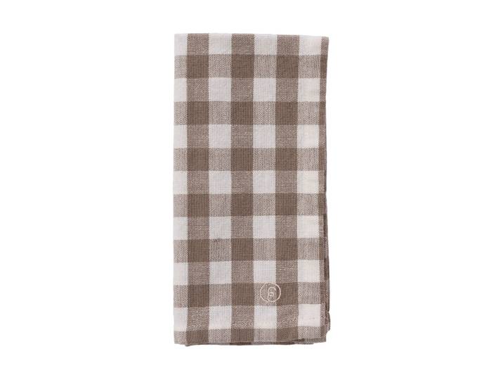 ERNST Ernst geruite servet 40x40 cm Greige-wit