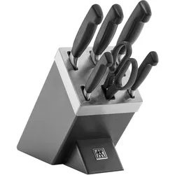 Zwilling Vier Sterne, Messerblock, Grau, Schwarz