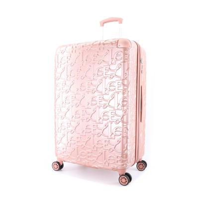 Koffer ELLE "Alors", Gr. B/H/T: 48cm x 70cm x 30,5cm, pink, Polyester, Koffer, ABS