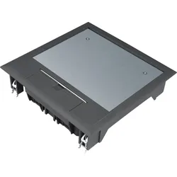 Hager VQ06059005 Versorgungseinheit Q06 200x200mm für 5mm Bodenbelag aus Polyamid tiefschwarz