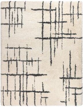 Gertmenian Ultimate Shag Malia Abstract Lines Plush Shag Indoor Area Rug Collections